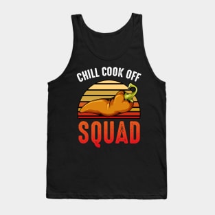 Chili Cook Off Squad - Retro Style Chili Pepper Vintage Tank Top